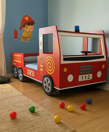 Children fire engine bed frame - engine,