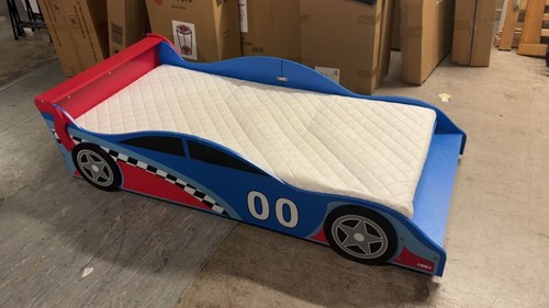 Blue and red wooden race - wooden, car