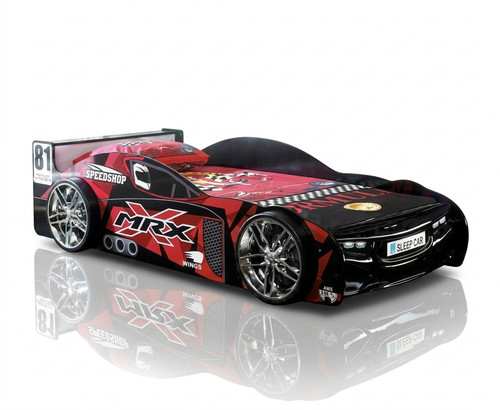 Black mrx kids racing car - racing, bed