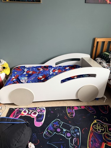 Children neutral car bed - neutral,