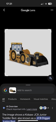 Jcb digger toddler bed - toddler,