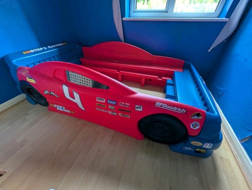 Children red single car - car, bed