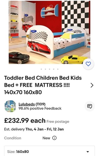 Toddler bed with - with, mattress