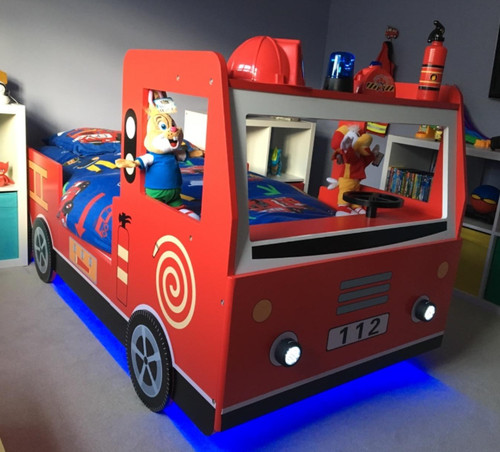 Fire truck bed kids - fire,