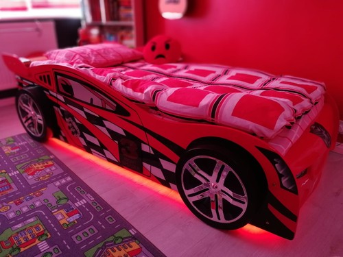 Red glossy wood car - glossy,