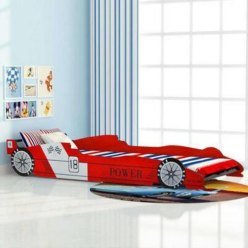 Single bed red race car - race,
