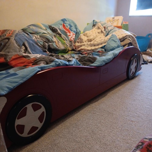 Single bed red - bed, car